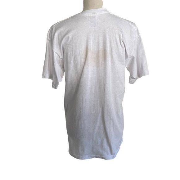 VTG Women's Fu Fu Varoom Motorcycle White Tee Shirt Size Large - Picture 2 of 6